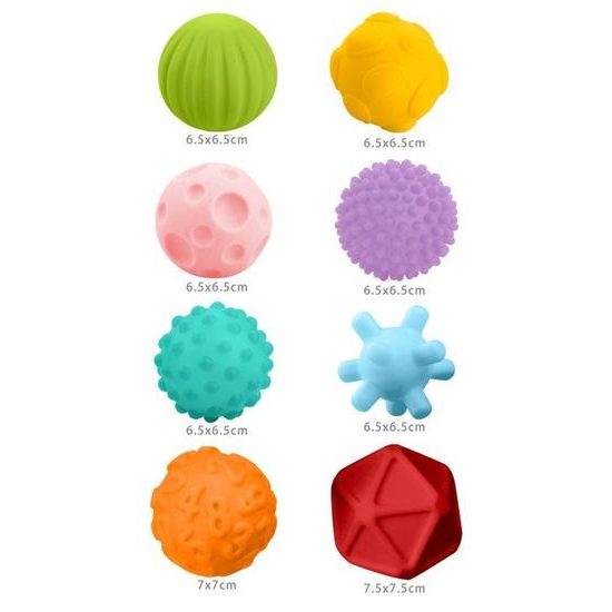 Haunger senzorické míčky pro nejmenší Textured Balls 8 kusů