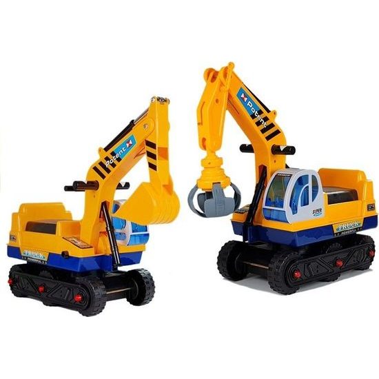 Dětské odrážedlo pásový bagr s drapákem