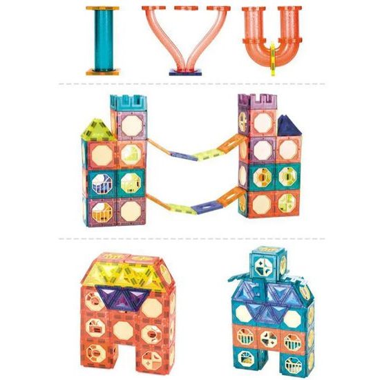 Magnetická 3D stavebnice se skluzavkou Magic Magnetic 262 dílů