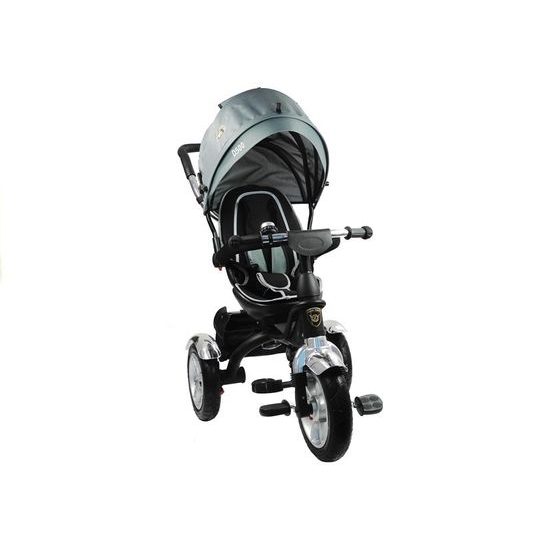 Majlo Toys multifunkční tříkolka s nafukovacími koly PRO500 stříbrná