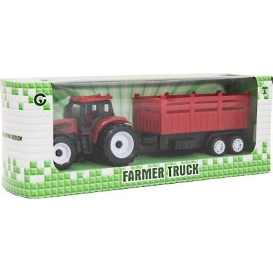 Traktor s vlekem - na volný chod - mix 2 barvy