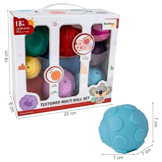 Senzorické míčky pro nejmenší Multi Ball Set 9 kusů