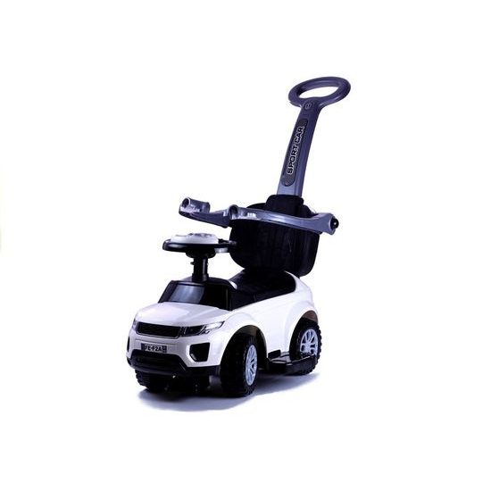 Odrážedlo Range Rover s vodící tyčí 3v1 bílé