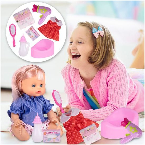 Mluvící panenka s příslušenstvím Baby Doll 31 cm