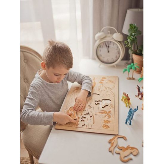 Dinosauři - dřevěné puzzle - ČESKÁ VERZE