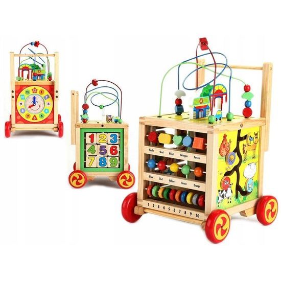 Doris dřevěné chodítko edukační kostka 6v1