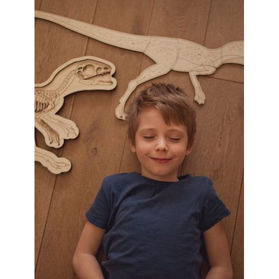 Dinosaurus - anatómia tela - edukatívne puzzle - ČESKÁ VERZIA