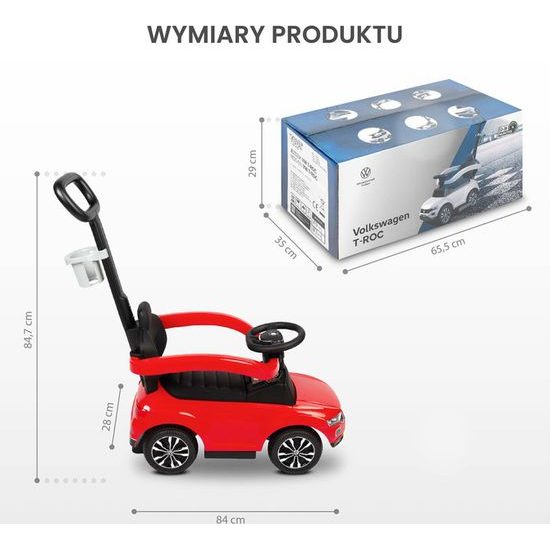 Odrážedlo Volkswagen T-ROC red