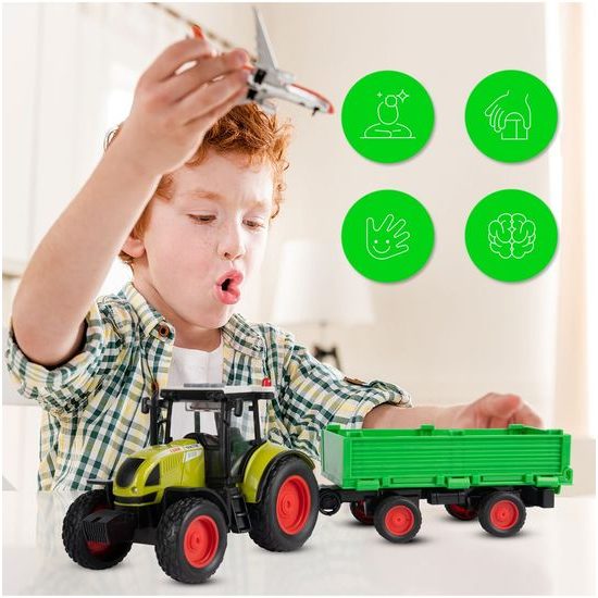 Dětský interaktivní traktor na setrvačník Farm Land