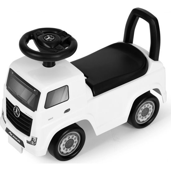 Dětské mini odrážedlo se zvuky Mercedes Actros - bílé