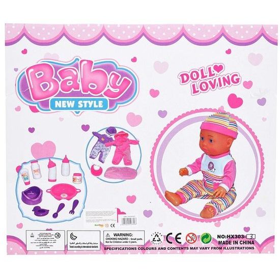 Dětská panenka s příslušenstvím Emilka 30 cm