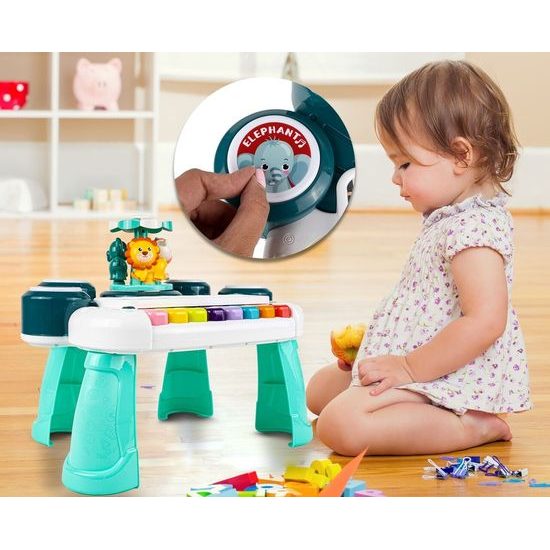 Edukační stoleček s piankem a zvuky 3v1 Animal Concert