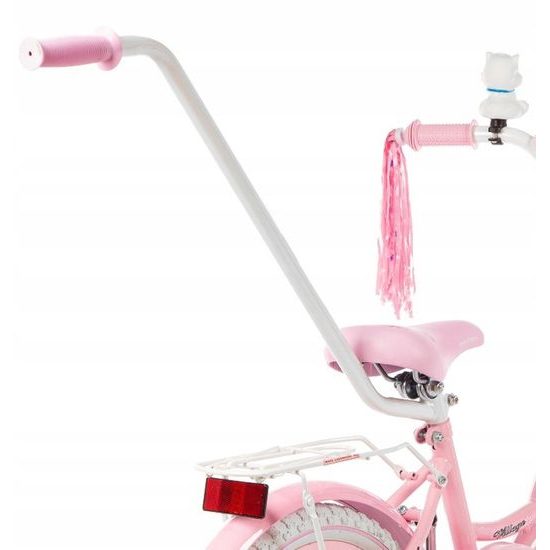Mexller dětské kolo Village 16" s vodící tyčí světle růžové