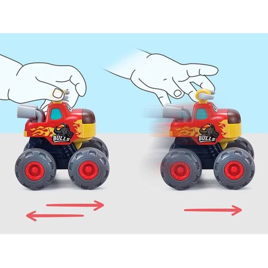 Huile Toys autíčko pro nejmenší na setrvačník Monster Bulls