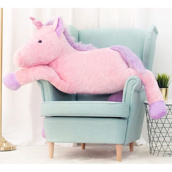 Plyšový jednorožec Bruno 150 cm růžový