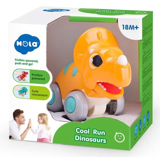 Huile Toys dinosaurus pro nejmenší na setrvačník - oranžový