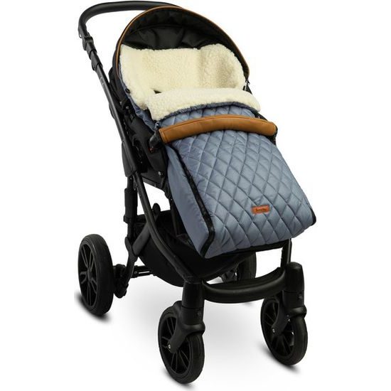 Zimní fusak do kočárku vlna/ grafitová