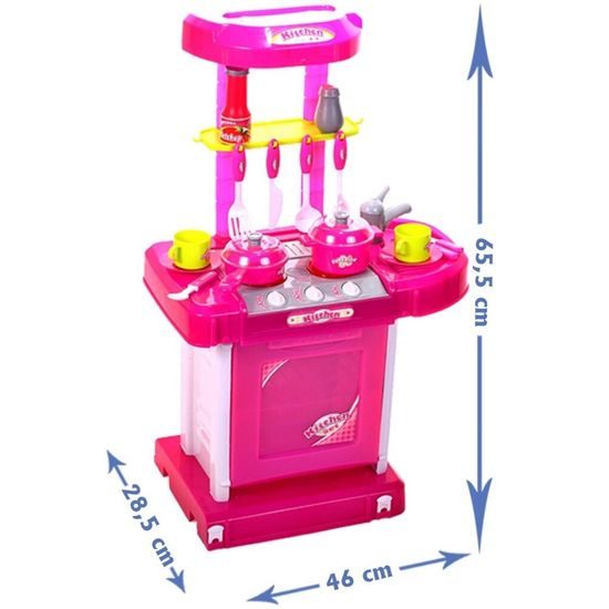 Dětská skládací kuchyňka se zvuky a světlem Pink Gourmet