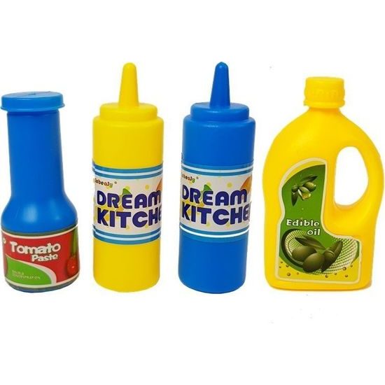 Sada plastového nádobí žluto-modré