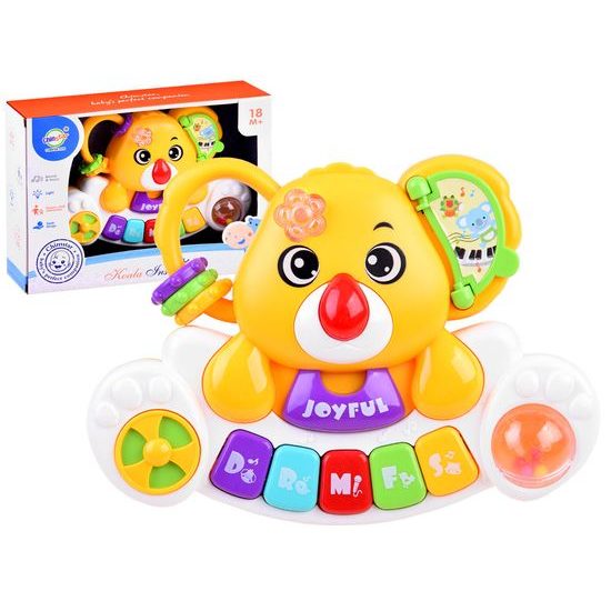 Interaktivní pianko pro nejmenší se světlem a zvukem Koala žlutá