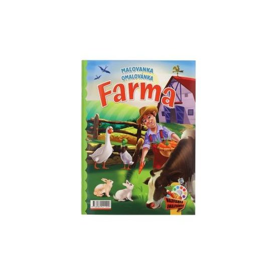 Omalovánky+aktivity/Maľovanky+aktivity Na farmě/Na farme 4ks + pastelky CZ+SK verze