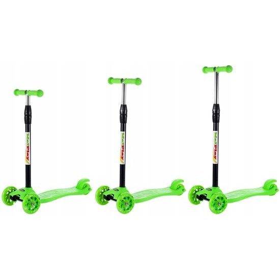 Dětská koloběžka Glow Scooter se svítícími koly zelená