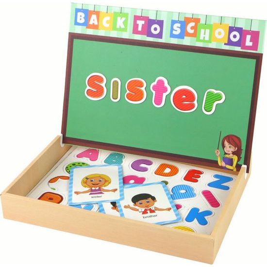 Sada výukových magnetických hlavolamů s multifunkční deskou