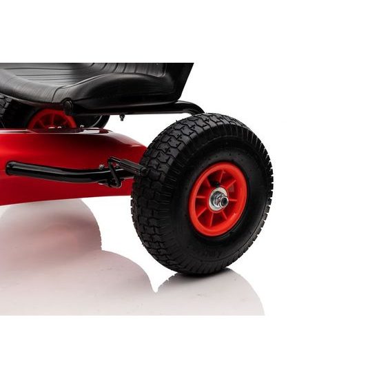 Dětská šlapací motokára s nafukovacími koly Formule 208 - červená