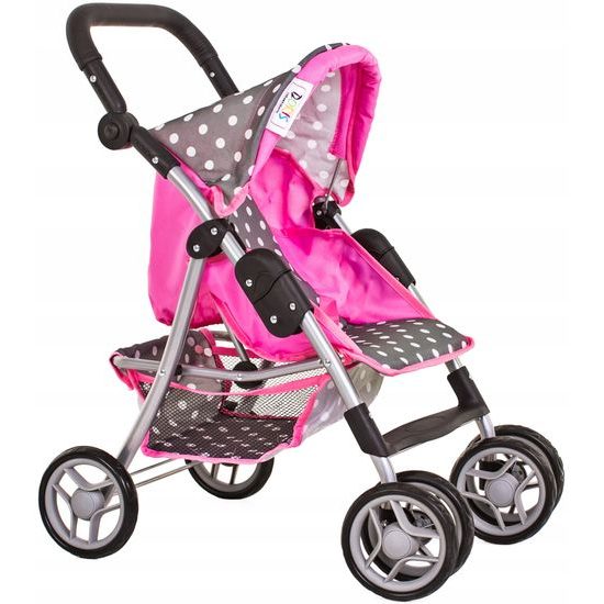 Doris sportovní kočárek pro panenku 9352 šedo-růžový