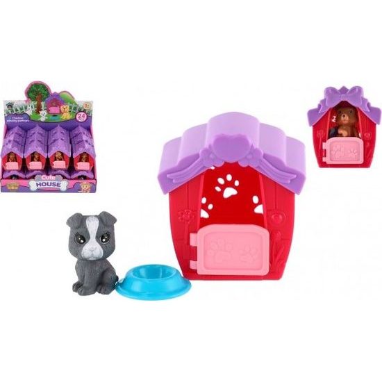 Domeček s mazlíčkem s doplňkem - mix 2 druhy