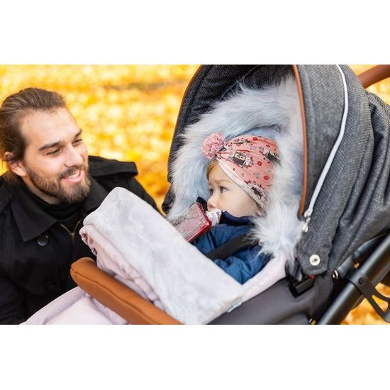 Sensillo Zimní fusak do kočárku Indiana grafitový