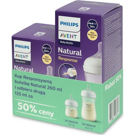 Sada kojeneckých lahví Phillips Avent natural response 2ks
