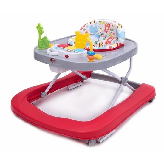 4Baby dětské vzdělávací chodítko Walk N Push červené