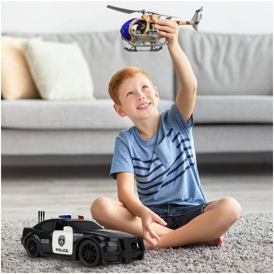 Policejní auto na setrvačník se světly a zvuky City Hero 1:20