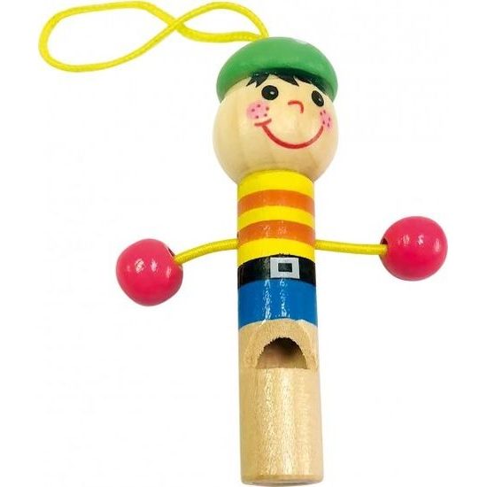 Dřevěná píšťalka panáček s poutkem