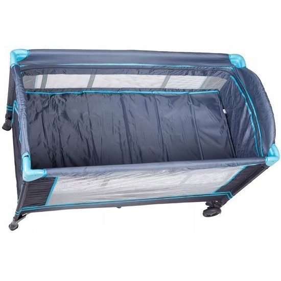 Ecotoys cestovní postýlka 610 černo-modrá
