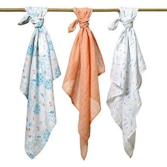 Mušelinové plenky 3ks oranžová