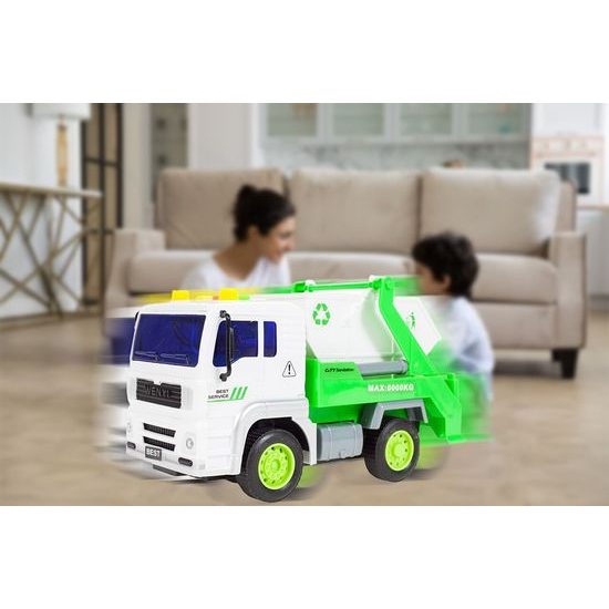 Popelářské auto s kontejnerem, světly a zvuky City Service 1:20