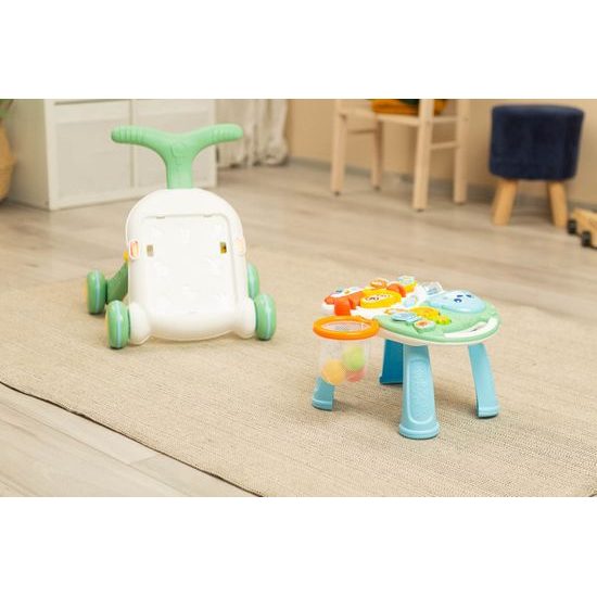 Odstrkovadlo a edukační stůl 2v1 Spark zelená