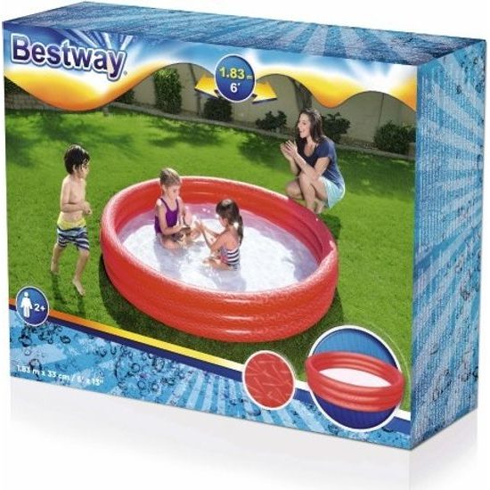 Bazén dětský nafukovací 3 komory - mix 3 barvy