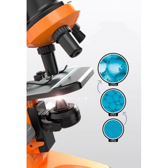 Doris dětský mikroskop na baterie s příslušenstvím Little Scientific bílý