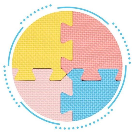 IPlay pěnová puzzle hrací deka s hodinami