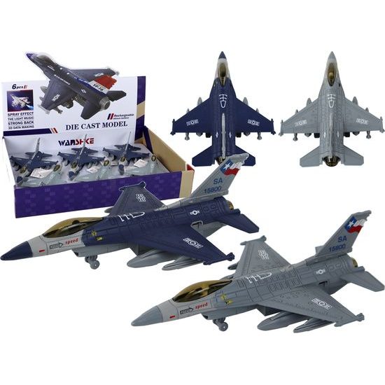 Model stíhačky modrý nebo šedý