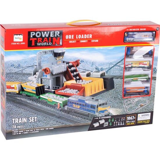 Dětská XXL vláčkodráha na baterie Power World 1067 cm