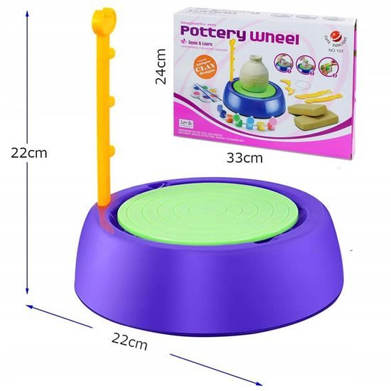 Doris dětský hrnčířský kruh s hlínou a barvami Pottery Wheel