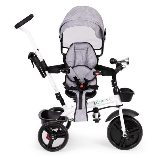 Ecotoys dětská tříkolka s otočným sedadlem S-Trike šedá