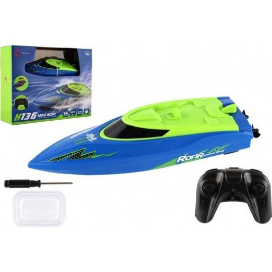 Motorový člun do vody RC - modrý na baterie