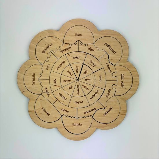 Emócie na vyfarbenie - drevené puzzle