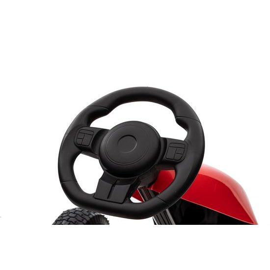 Dětská šlapací motokára s nafukovacími koly Formule 208 - červená