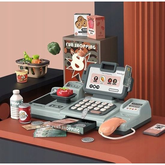 Dětská elektronická pokladna s váhou a pohyblivým pásem Fun Shopping II